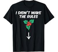 I Don't Make The Rules Funny Christmas Kids Womens Mens T Shirt XXL Black