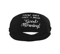 I Don't Mean to Be Rude But Shut Up and Fuck Off Sports Sweatbands for Men Women Non Slip Elastic Wristbands Headbands for Basketball Tennis Workout Gym Yoga Absorbent Breathable (Black)