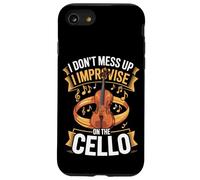 I Dont Mess Up I Improvise On The Cello Funny Cello Musician Case for iPhone SE (2020) / 7/8