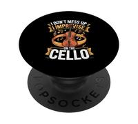 I Dont Mess Up I Improvise On The Cello Funny Cello Musician PopSockets Adhesive PopGrip