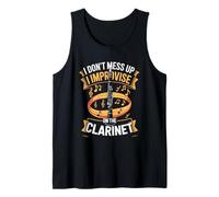 I Dont Mess Up I Improvise On The Clarinet Tank Top
