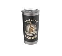 I Dont Mess Up I Improvise On The Saxophone Stainless Steel Insulated Tumbler