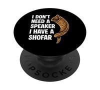 I Don't Need A Speaker I Have A Shofar Jewish Horn PopSockets Adhesive PopGrip