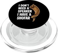 I Don't Need A Speaker I Have A Shofar Jewish Horn PopSockets PopGrip for MagSafe