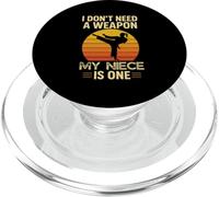 I Don't Need A Weapon My Niece Is One Karate Martial Arts PopSockets PopGrip for MagSafe