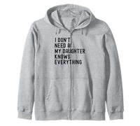 I Dont Need AI My Daughter Knows Everything Funny Family Zip Hoodie