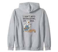 I Don't Need Instructions I'm Dad Funny Goose Father’s Day Zip Hoodie