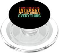 I Don't Need The Internet My Son Knows Everything Retro PopSockets PopGrip for MagSafe