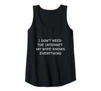 I Don't Need The Internet My Wife Knows Everything Apparel Tank Top, Women, Black, X-Large