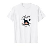 I Don't Need Therapy I Just Need My Cat Funny Pet Lover T-Shirt, Men, White, M