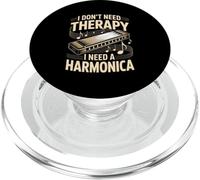 I Don't Need Therapy I Need A Harmonica Music PopSockets PopGrip for MagSafe