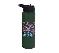 I Don't Need Wings to Fly - Gymnast Gymnastics Stainless Steel Insulated Water Bottle