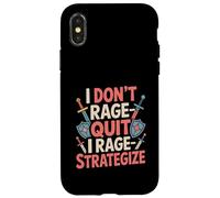 I Don't Rage-Quit I Rage-Strategize - Funny Gamer Case for iPhone X/XS
