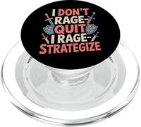 I Don't Rage-Quit I Rage-Strategize - Funny Gamer PopSockets PopGrip for MagSafe