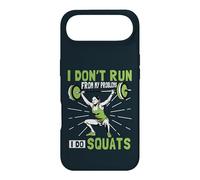 I Don't Run From Problems I Do Squats Fitness Gym Workout Case for iPhone Air