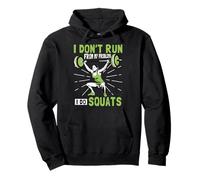 I Don't Run From Problems I Do Squats Fitness Gym Workout Pullover Hoodie