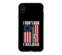 I Don't Run I Reload Patriotic Gun Owner American Flag Case for iPhone XS Max