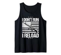 I Don't Run I Reload Vintage US Flag Gun Tank Top