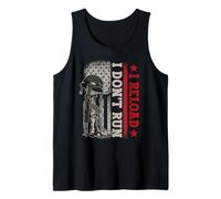 I Don't Run I Reload Vintage US Flag Patriotic Tank Top