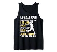 I Don't Run To Win Races Funny Running Women Runners Tank Top