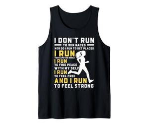 I Don't Run To Win Races Funny Running Women Runners Tank Top