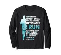 I Don't Run to Win Races I Run to Escape This World Running Long Sleeve T-Shirt