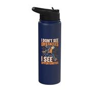 I Don't See Obstacles I See Freerunning Freestyler Parkour Stainless Steel Insulated Water Bottle