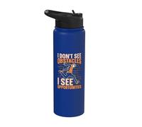 I Don't See Obstacles I See Freerunning Freestyler Parkour Stainless Steel Insulated Water Bottle
