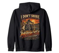 I Dont Snore I Dream Im A Motorcycle Vintage Motorcycle Zip Hoodie