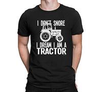 I Don't Snore, I Dream I'm A Tractor - Mens Organic Cotton Novelty Snoring T-Shirt Black