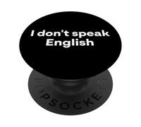 "I Don't Speak English." Funny English Word PopSockets Adhesive PopGrip