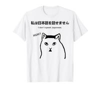 I don't speak Japanese Meme Cat Huh Funny Cat Meme T-Shirt