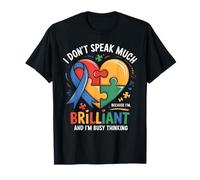 I Dont Speak Much Brilliant Autism Awareness Kids T-Shirt