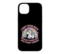 I Dont Speak Much Brilliant Busy Thinking Quote Case for iPhone 14 Plus