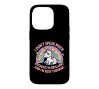 I Dont Speak Much Brilliant Busy Thinking Quote Case for iPhone 14 Pro