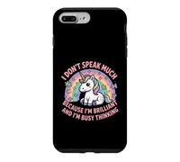 I Dont Speak Much Brilliant Busy Thinking Quote Case for iPhone 7 Plus/8 Plus