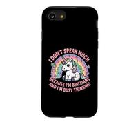 I Dont Speak Much Brilliant Busy Thinking Quote Case for iPhone SE (2020) / 7/8