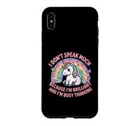 I Dont Speak Much Brilliant Busy Thinking Quote Case for iPhone XS Max