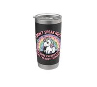 I Dont Speak Much Brilliant Busy Thinking Quote Stainless Steel Insulated Tumbler