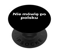 "I Don't Speak Polish." Funny Polish Word PopSockets Adhesive PopGrip