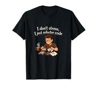 I Dont Stress I just refactor Code Programmer Humor T-Shirt
