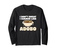 I Don't Sweat I Simmer Like Adobo Funny Adobo Filipino Pride Long Sleeve T-Shirt