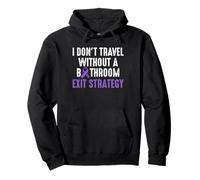 I Dont Travel Without A Bathroom Crohn's Disease Pullover Hoodie