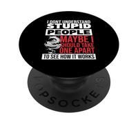 I Dont Understand Stupid People Dragon Lover Graphic PopSockets Adhesive PopGrip