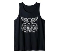 I Don't Walk Alone My Husband Walks with Me Angel in Heaven Tank Top