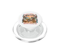 I Don't Wanna Go Where People Go Funny Introvert Vacation PopSockets PopGrip for MagSafe