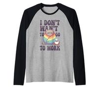 I Don't Want to Go to Work LGBTQ Cat Raglan Baseball Tee