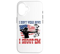 I don't wear bow, i shoot them, with American vintage flag Case for iPhone 16