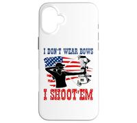I don't wear bow, i shoot them, with American vintage flag Case for iPhone 16 Plus
