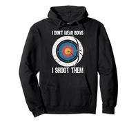 I Don't Wear Bows I Shoot Them Archery Target Bowman Archer Pullover Hoodie
